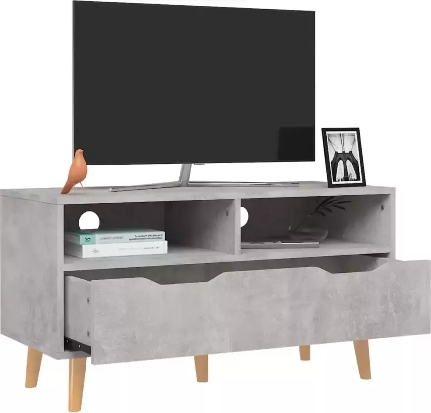 VidaXL -Tv-meubel-90x40x48 5-cm-bewerkt-hout-betongrijs - Foto 2