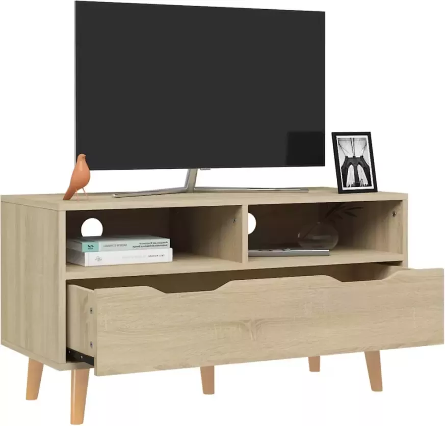VidaXL -Tv-meubel-90x40x48 5-cm-bewerkt-hout-sonoma-eikenkleurig - Foto 2
