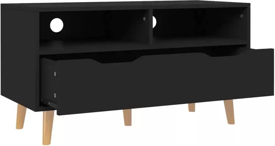 VidaXL -Tv-meubel-90x40x48 5-cm-bewerkt-hout-zwart - Foto 5