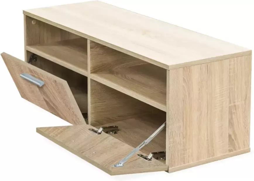 VidaXL -Tv-meubel-95x35x36-cm-bewerkt-hout-eikenkleurig - Foto 3