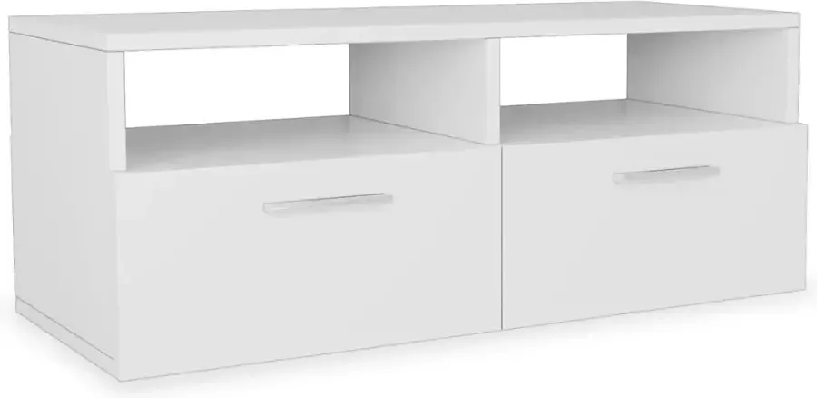 VidaXL -Tv-meubels-2-st-95x35x36-cm-bewerkt-hout-wit - Foto 1