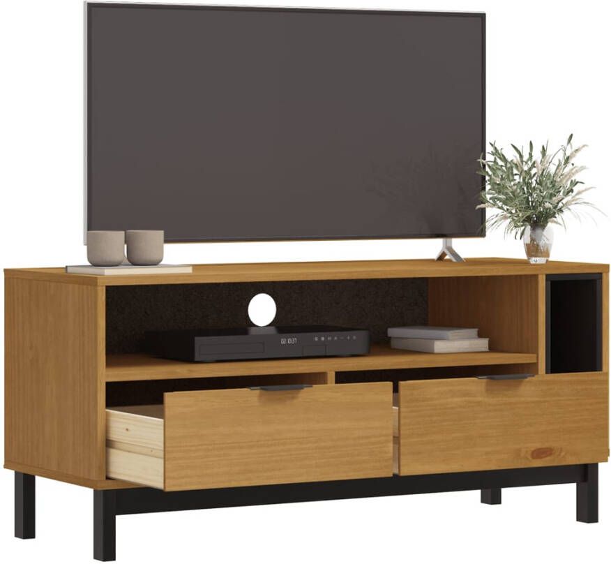 VidaXL -TV-meubel-FLAM-110x40x50-cm-massief-grenenhout - Foto 4