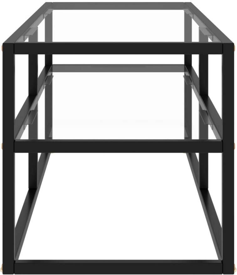 VidaXL -Tv-meubel-met-gehard-glas-100x40x40-cm-zwart - Foto 2