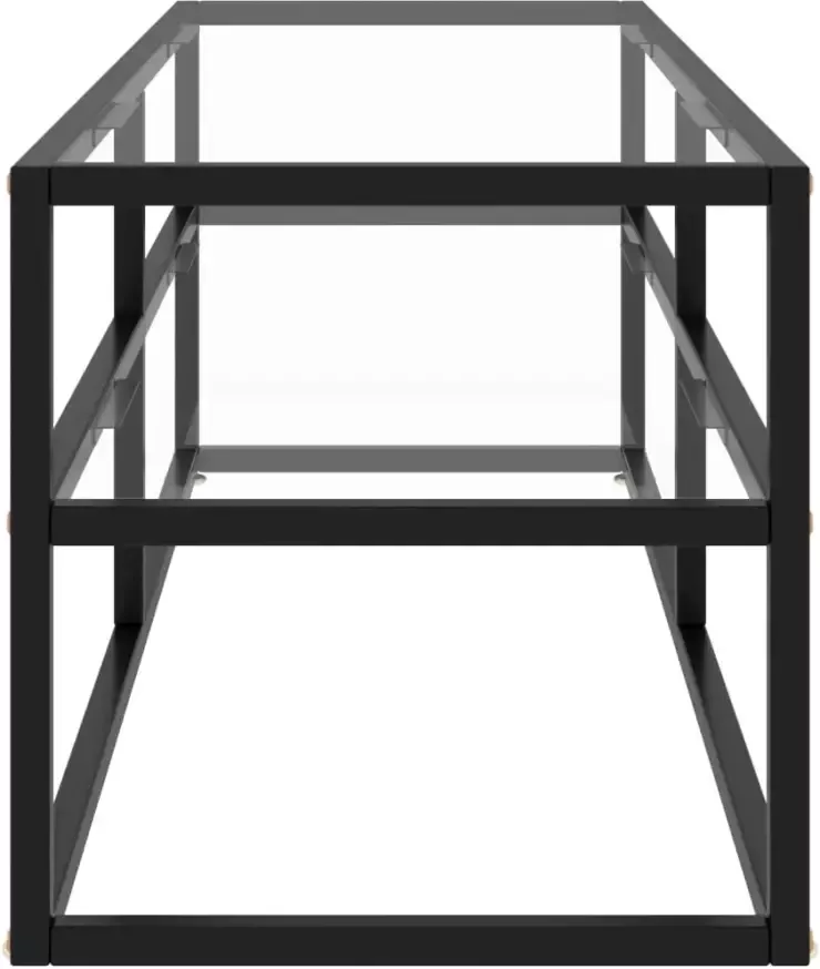 VidaXL -Tv-meubel-met-gehard-glas-120x40x40-cm-zwart - Foto 2