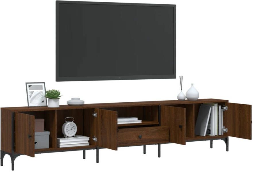 VidaXL -Tv-meubel-met-lade-200x25x44-cm-bewerkt-hout-bruineikenkleurig - Foto 2