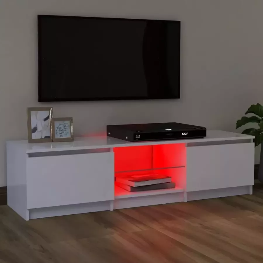 VidaXL -Tv-meubel-met-LED-verlichting-120x30x35 5-cm-wit