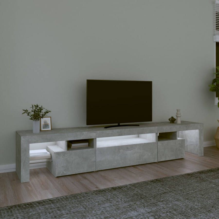 VidaXL -Tv-meubel-met-LED-verlichting-215x36 5x40-cm-betongrijs - Foto 3