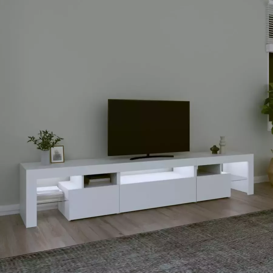 VidaXL -Tv-meubel-met-LED-verlichting-215x36 5x40-cm-wit - Foto 3