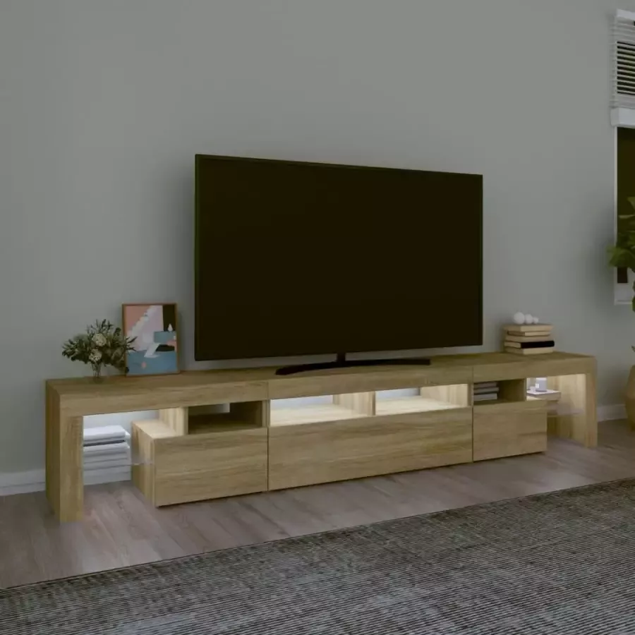 VidaXL -Tv-meubel-met-LED-verlichting-230x36 5x40cm-sonoma-eikenkleurig - Foto 4