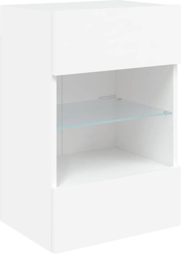 VidaXL -Tv-meubel-met-LED-verlichting-40x30x60 5-cm-wit - Foto 2