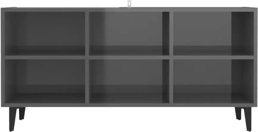 VidaXL -Tv-meubel-met-metalen-poten-103 5x30x50-cm-hoogglans-grijs - Foto 4