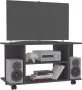 VidaXL Tv-meubel met wieltjes 80x40x40 cm spaanplaat grijs - Thumbnail 3