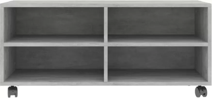 VidaXL -Tv-meubel-met-wieltjes-90x35x35-cm-bewerkt-hout-betongrijs - Foto 4