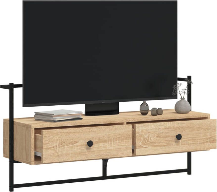 VidaXL -Tv-meubel-wandgemonteerd-100 5x30x51-cm-hout-sonoma-eikenkleur - Foto 1