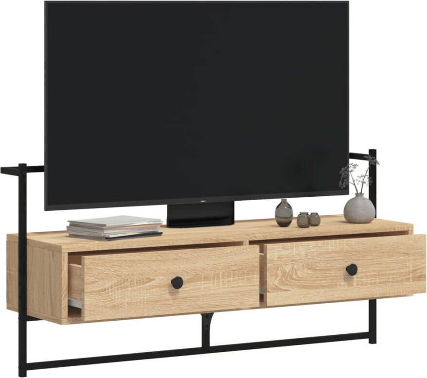 VidaXL -Tv-meubel-wandgemonteerd-100 5x30x51-cm-hout-sonoma-eikenkleur