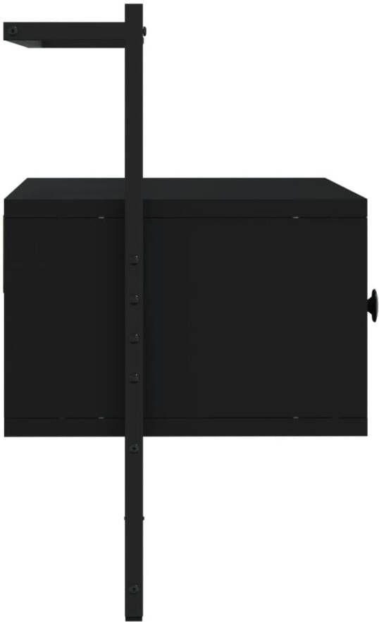 VidaXL -Tv-meubel-wandgemonteerd-60 5x30x51-cm-bewerkt-hout-zwart - Foto 4