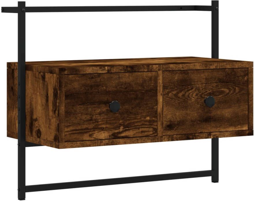 VidaXL -Tv-meubel-wandgemonteerd-60 5x30x51-cm-hout-gerookt-eikenkleur - Foto 5