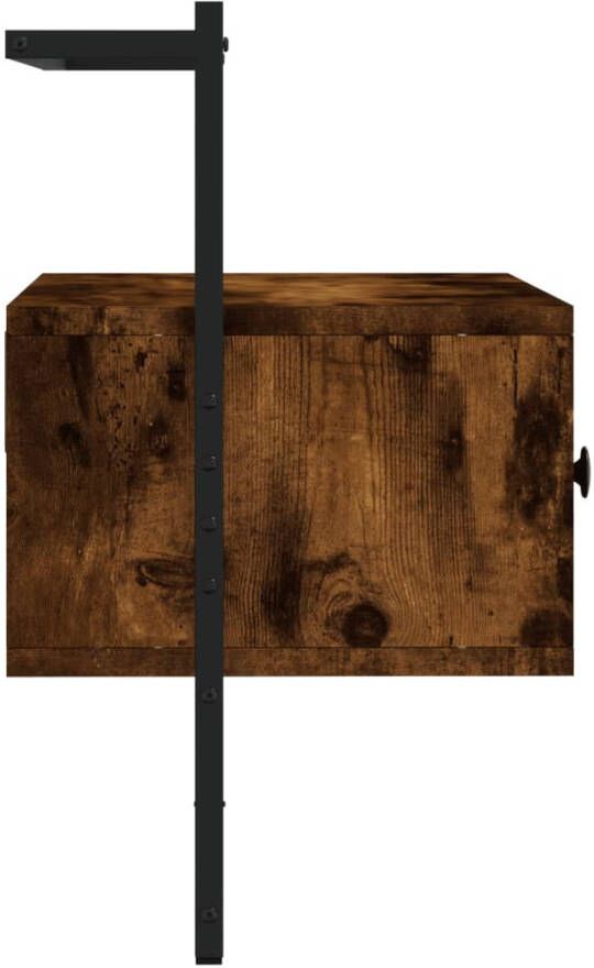 VidaXL -Tv-meubel-wandgemonteerd-60 5x30x51-cm-hout-gerookt-eikenkleur - Foto 4