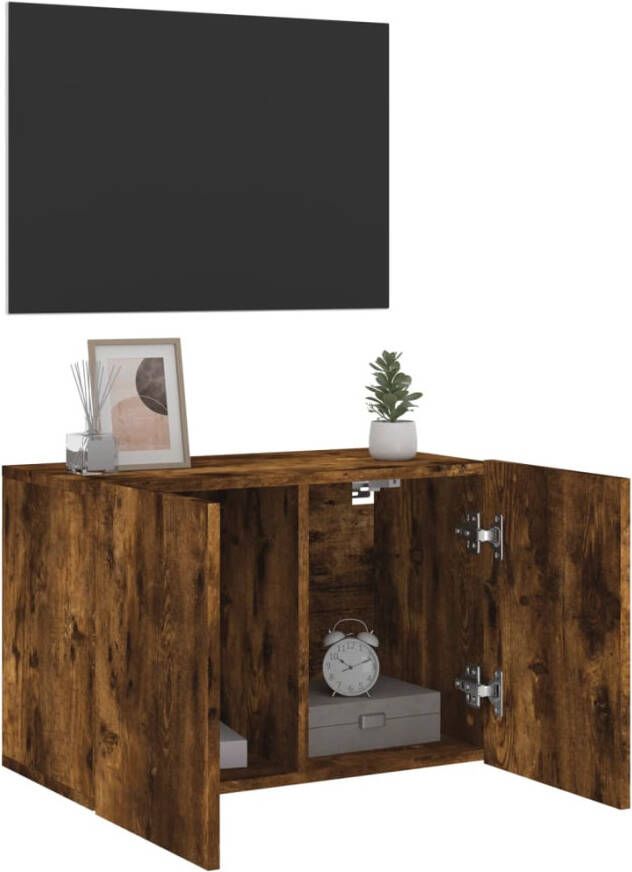 VidaXL -Tv-meubel-wandgemonteerd-60x30x41-cm-gerookt-eikenkleurig - Foto 4