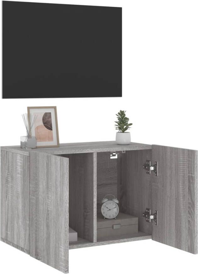 VidaXL -Tv-meubel-wandgemonteerd-60x30x41-cm-grijs-sonoma-eikenkleurig - Foto 4