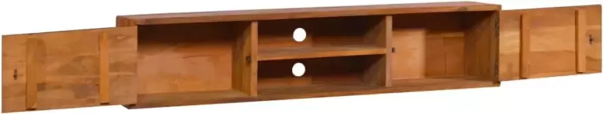 VidaXL -Tv-meubel-wandmontage-135x30x30-cm-massief-teakhout - Foto 5