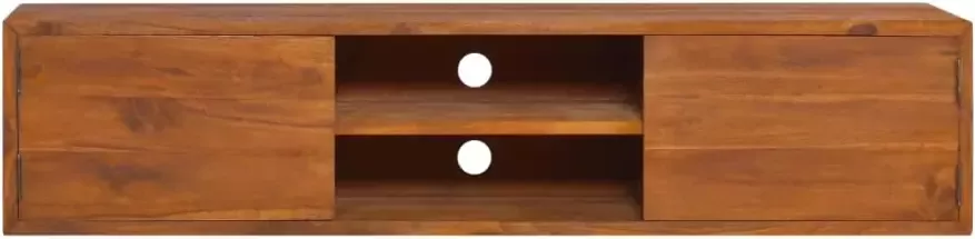 VidaXL -Tv-meubel-wandmontage-135x30x30-cm-massief-teakhout - Foto 4