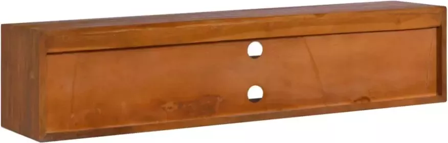 VidaXL -Tv-meubel-wandmontage-135x30x30-cm-massief-teakhout - Foto 3