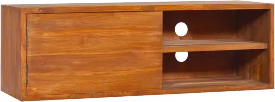 VidaXL -Tv-meubel-wandmontage-180x30x30-cm-massief-teakhout - Foto 4