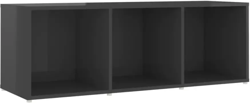 VidaXL -Tv-meubelen-2-st-107x35x37-cm-spaanplaat-hoogglans-grijs - Foto 6