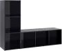 VidaXL Tv-meubelen 2 st 107x35x37 cm spaanplaat hoogglans zwart - Thumbnail 8