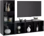 VidaXL Tv-meubelen 2 st 107x35x37 cm spaanplaat hoogglans zwart - Thumbnail 9