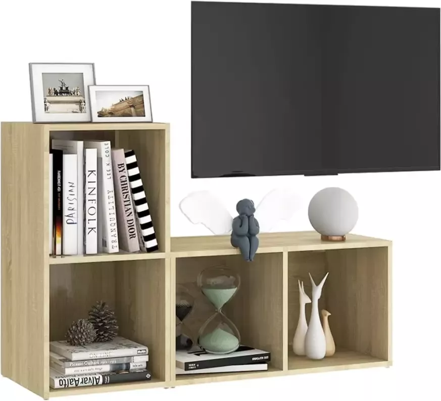 VidaXL Tv-meubelen 2 st 72x35x36 5 cm bewerkt hout sonoma eikenkleurig - Foto 3