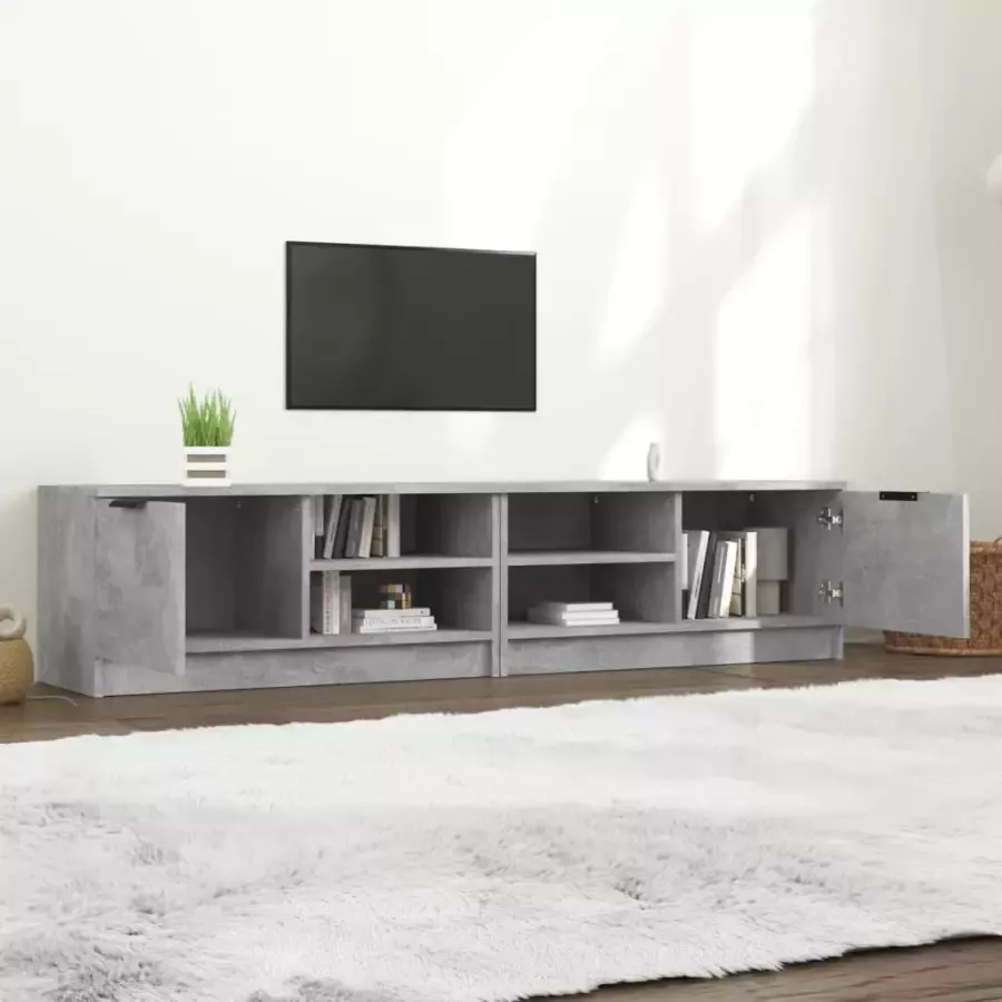 VidaXL -Tv-meubelen-2-st-80x35x36 5-cm-bewerkt-hout-betongrijs - Foto 2