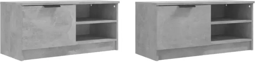 VidaXL -Tv-meubelen-2-st-80x35x36 5-cm-bewerkt-hout-betongrijs - Foto 5