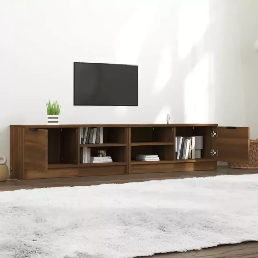 VidaXL -Tv-meubelen-2-st-80x35x36 5-cm-bewerkt-hout-bruineikenkleurig - Foto 2
