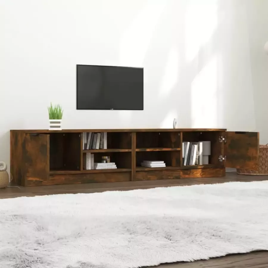 VidaXL -Tv-meubelen-2-st-80x35x36 5-cm-bewerkt-hout-gerookt-eikenkleur - Foto 2