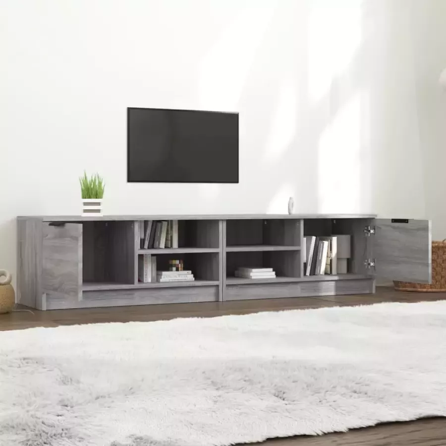 VidaXL -Tv-meubelen-2-st-80x35x36 5-cm-bewerkt-hout-grijs-sonoma-eiken - Foto 2