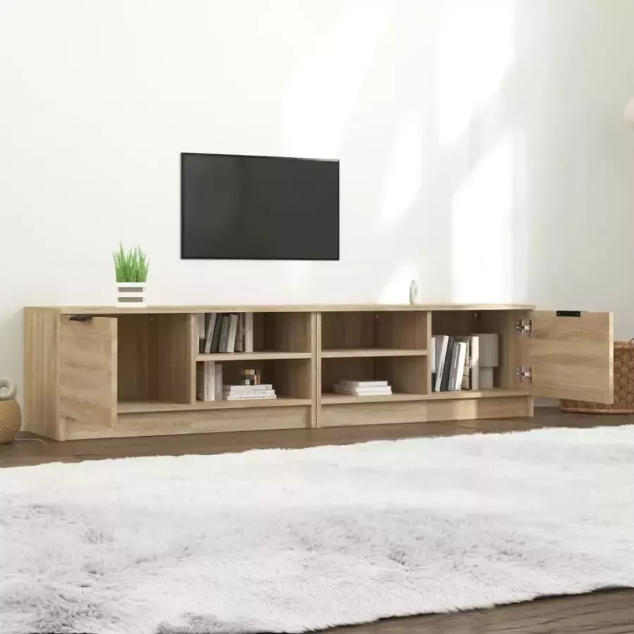 VidaXL -Tv-meubelen-2-st-80x35x36 5-cm-bewerkt-hout-sonoma-eikenkleurig - Foto 2