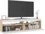 VidaXL -Tv-meubelen-2-st-LED-verlichting-75x35x40-cm-wit-sonoma-eiken - Thumbnail 4