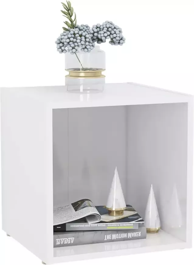 VidaXL -Tv-meubelen-4-st-37x35x37-cm-bewerkt-hout-hoogglans-wit - Foto 4