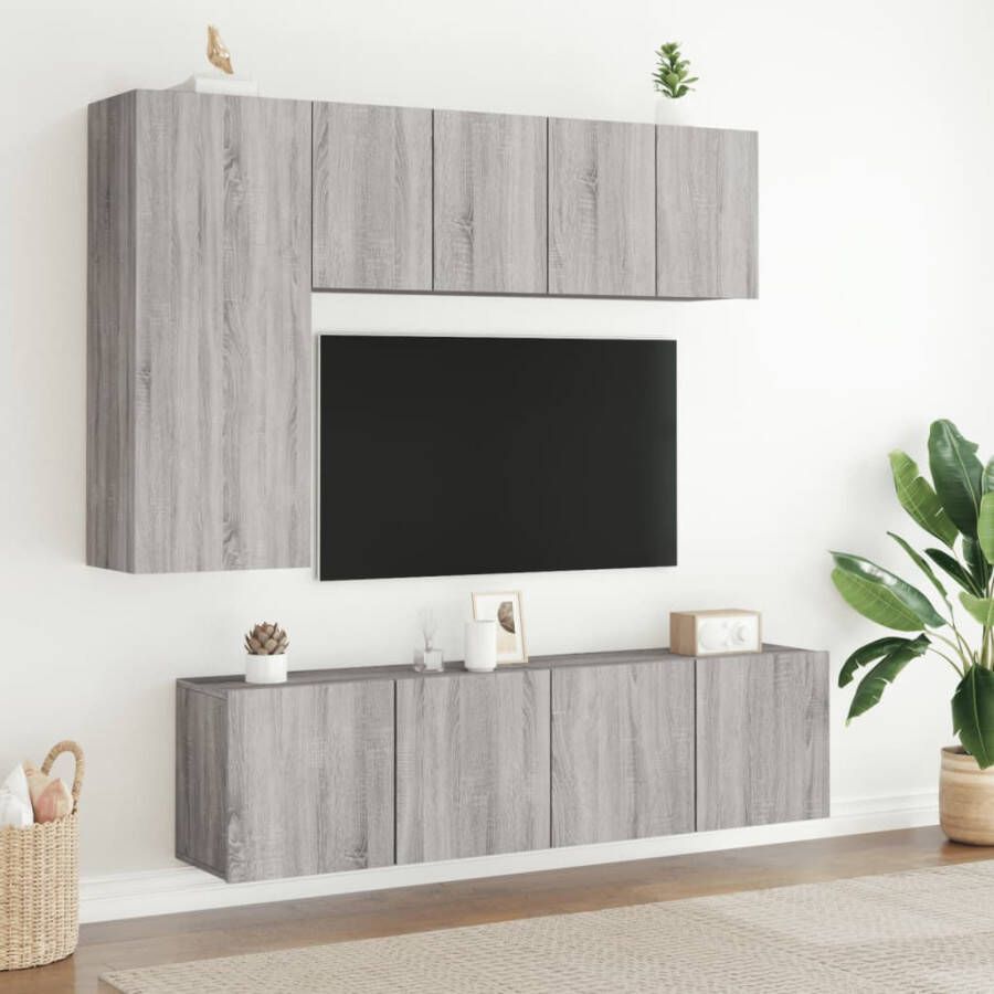 VidaXL -Tv-meubels-2-st-wandgemonteerd-60x30x41-cm-grijs-sonoma-eiken