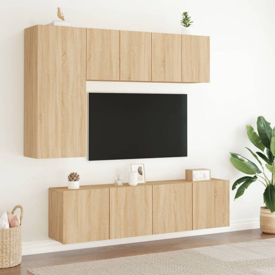 VidaXL -Tv-meubels-2-st-wandgemonteerd-60x30x41-cm-sonoma-eikenkleurig