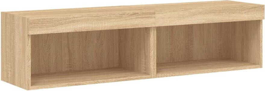 VidaXL -Tv-meubels-met-LED-verlichting-2-st-60x30x30-cm-sonoma-eiken - Foto 6
