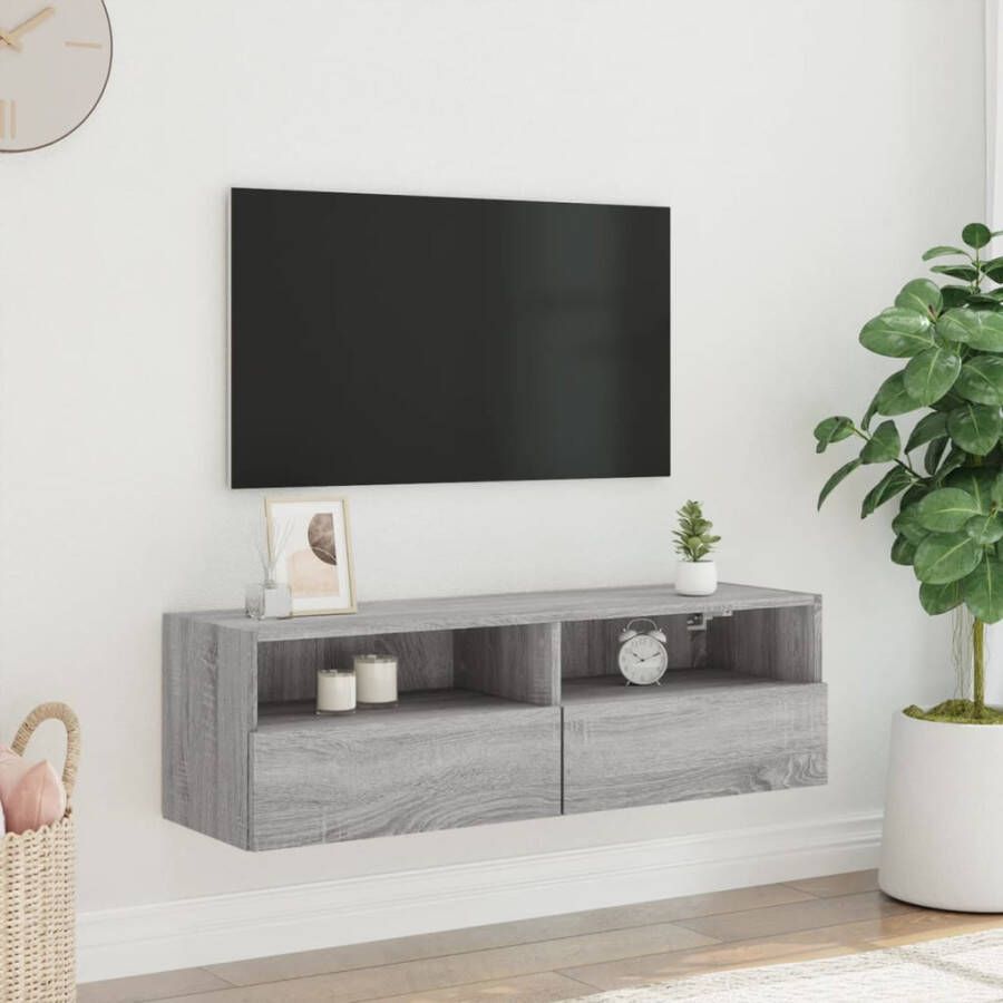 VidaXL -Tv-wandmeubel-100x30x30-cm-bewerkt-hout-grijs-sonoma