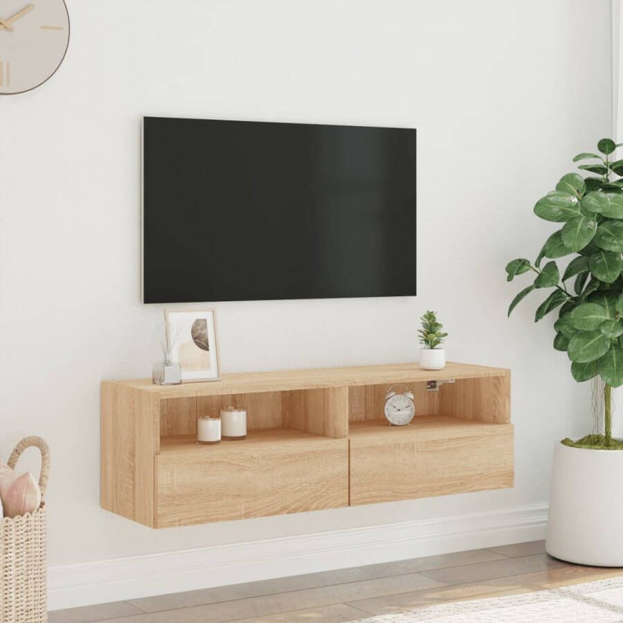 VidaXL -Tv-wandmeubel-100x30x30-cm-bewerkt-hout-sonoma-eikenkleurig