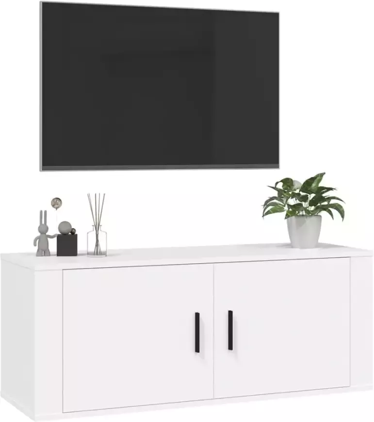 VidaXL -Tv-wandmeubel-100x34 5x40-cm-wit - Foto 3