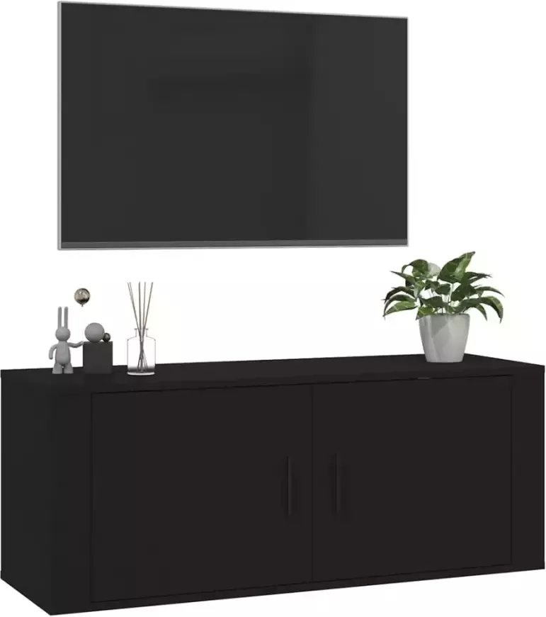 VIDAXL Tv-wandmeubel 100x34 5x40 cm zwart