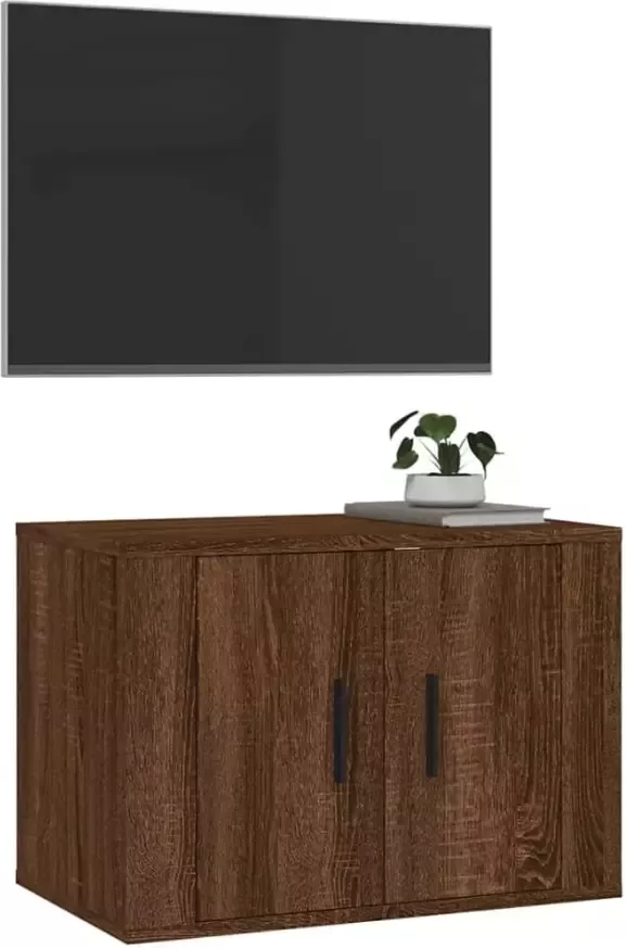 VidaXL -Tv-wandmeubel-57x34 5x40-cm-bruineikenkleurig - Foto 4