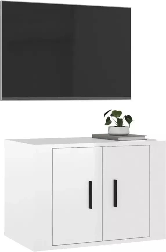 VidaXL -Tv-wandmeubel-57x34 5x40-cm-hoogglans-wit - Foto 4