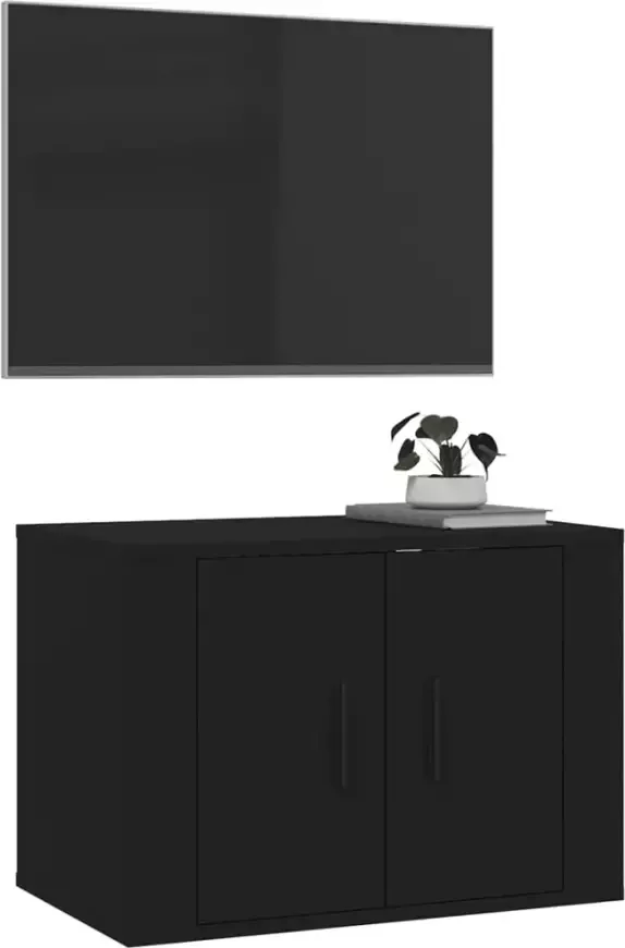 VIDAXL Tv-wandmeubel 57x34 5x40 cm zwart